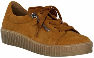 Damen-Schnürschuhe aus Leder 789197 (Hellbraun)