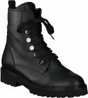 Damen-Schnürboots aus Leder 789070 (Schwarz)