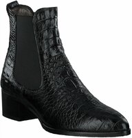 Damen-Stiefeletten aus Leder 816164 (Schwarz)