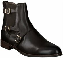 Damen-Stiefeletten aus Leder 816000 (Dunkelbraun)