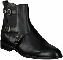 Damen-Stiefeletten aus Leder 815986 (Schwarz)