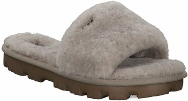 Damen-Hausschuhe mit Lammfell 786731 (Grau)