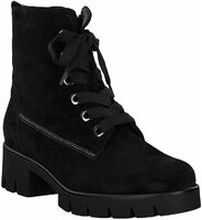Damen-Schnürboots aus Leder 789215 (Schwarz)
