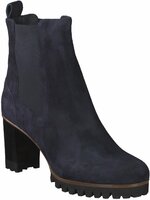 Absatz-Stiefeletten für Damen aus Leder 807311 (Blau)