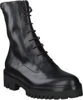 Damen-Schnürboots aus Leder 807424 (Schwarz)