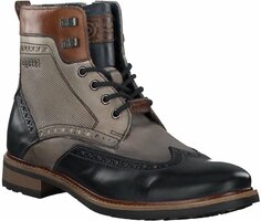 Herren-Schnürboots aus Leder 820696 (Blau/Bunt)