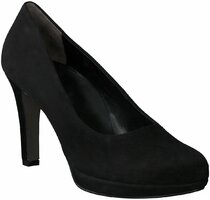 Plateau-Pumps für Damen aus Leder 658595 (Schwarz)
