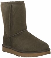Winter-Boots für Damen aus Leder 782671 (Grau/Grün)