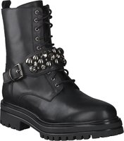 Damen-Schnürboots aus Leder 722455 (Schwarz)