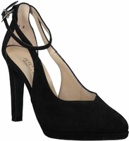 Damen-Plateau-Pumps aus Leder 842977 (Schwarz)