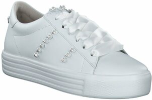 Damen-Schnürschuhe aus Leder 817557 (Weiß)