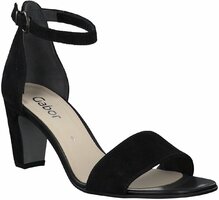 Damen-Sandalen aus Leder 819277 (Schwarz)