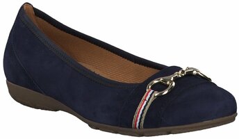 Damen-Ballerinas aus Leder 819133 (Dunkelblau)