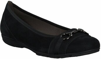 Damen-Ballerinas aus Leder 819128 (Schwarz)