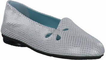 Damen-Slipper aus Leder 784382 (Grau)