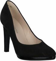 Damen-Plateau-Pumps aus Leder 842746 (Schwarz)
