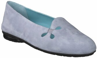 Damen-Ballerinas aus Leder 784394 (Grau)