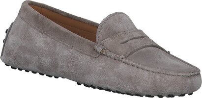 Damen-Mokassins aus Leder 874498 (Grau)
