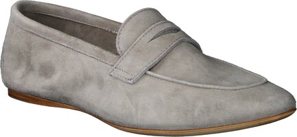 Damen-Slipper aus Leder 874632 (Grau)