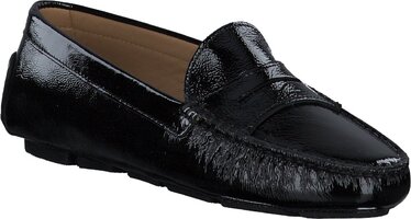 Damen-Mokassins aus Leder 874437 (Schwarz)