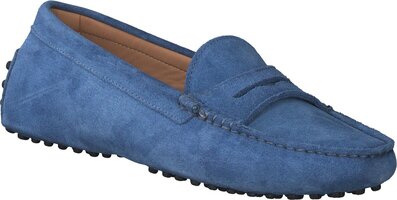 Damen-Mokassins aus Leder 874449 (Blau)