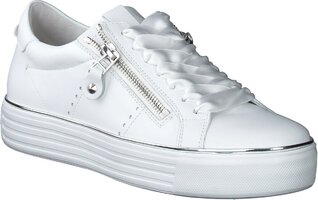 Damen-Schnürschuhe aus Leder 817636 (Weiß)