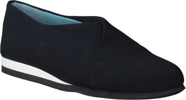 Damen-Slipper aus Leder 876811 (Dunkelblau)