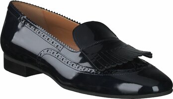 Damen-Slipper aus Leder 786077 (Blau)