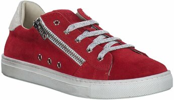 Kinder-Schnürschuhe aus Leder 822826 (Rot)
