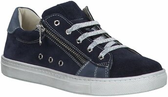 Kinder-Schnürschuhe aus Leder 822863 (Dunkelblau)