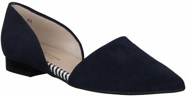 Damen-Slipper aus Leder 843076 (Dunkelblau)