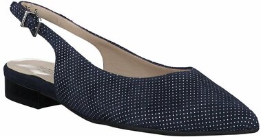 Damen-Slingpumps aus Leder 843143 (Dunkelblau)