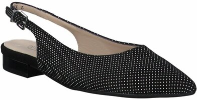 Damen-Slingpumps aus Leder 843155 (Schwarz)