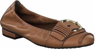 Damen-Ballerinas aus Leder 817655 (Braun)