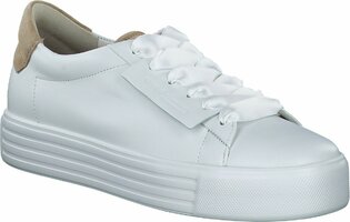 Damen-Schnürschuhe aus Leder 873767 (Weiß)