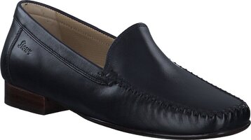 Damen-Slipper aus Leder 874061 (Dunkelblau)