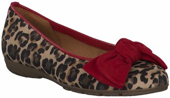 Damen-Ballerinas aus Leder 819050 (Beige/Bunt)