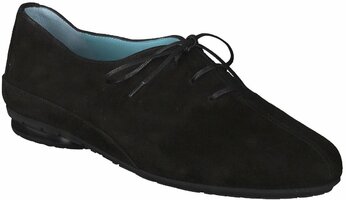 Damen-Schnürschuhe aus Leder 784333 (Schwarz)