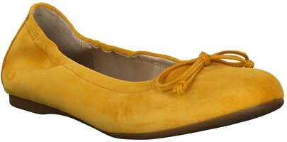 Damen-Ballerinas aus Leder 818823 (Gelb)