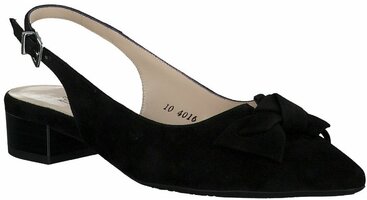 Damen-Slingpumps aus Leder 843099 (Schwarz)