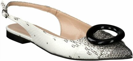 Damen-Slingpumps aus Leder 884522 (Beige)