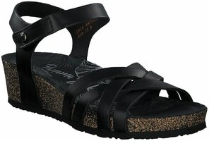 Damen-Sandalen aus Leder 842606 (Schwarz)