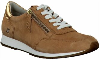 Damen-Schnürschuhe aus Leder 878182 (Beige)