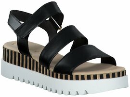 Damen-Sandalen aus Leder 819207 (Schwarz)