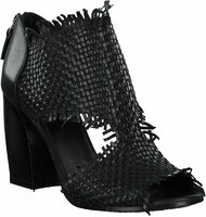 Damen-Stiefeletten aus Leder 856393 (Schwarz)