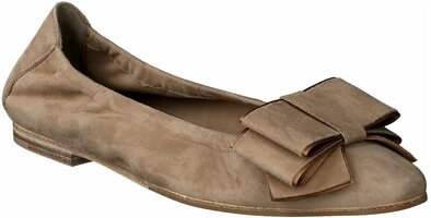 Damen-Ballerinas aus Leder 873676 (Beige)