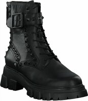 Damen-Schnürboots aus Leder 840543 (Schwarz)