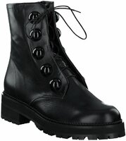 Damen-Schnürboots aus Leder 903437 (Schwarz)