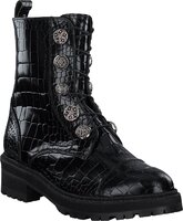 Damen-Schnürboots aus Leder 903413 (Schwarz)