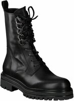 Damen-Schnürboots aus Leder 913340 (Schwarz)